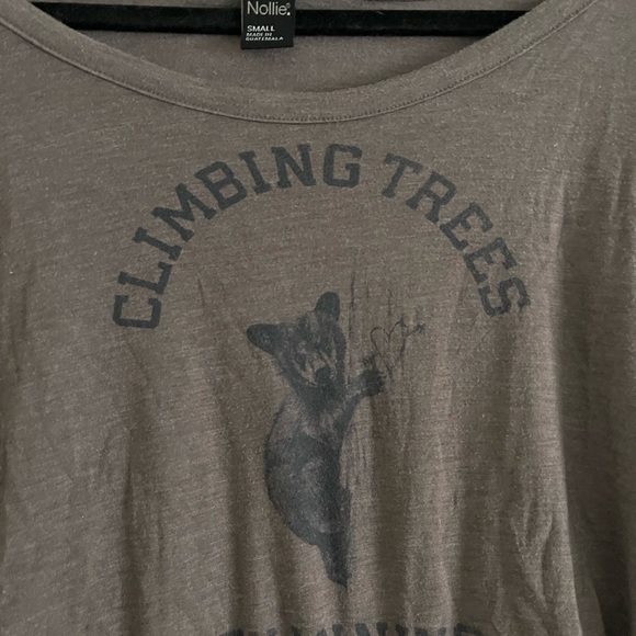 Climbing trees skinning knees flowy crop off the shoulder tee - Picture 4 of 6